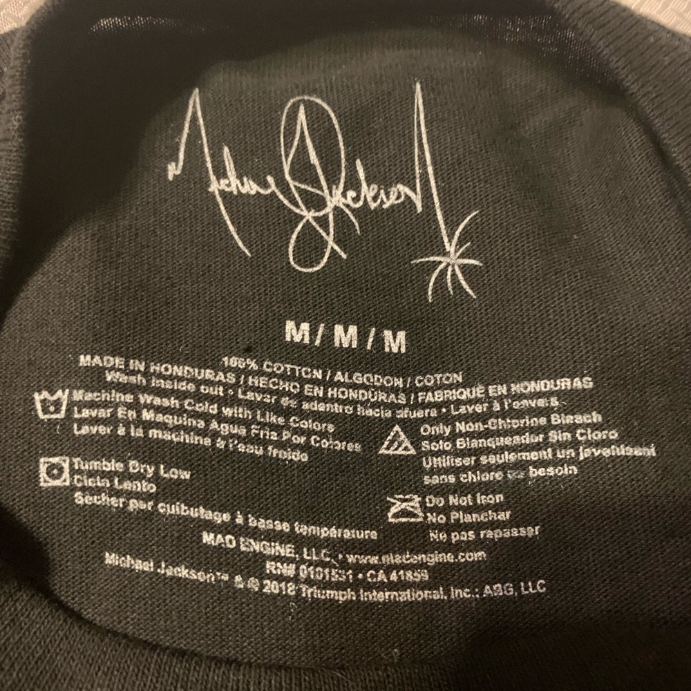 Michael Jackson T Shirt Black RN#0181531 Size M